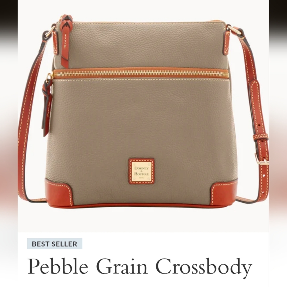 Dooney & Bourke Brown and Tan Leather Crossbody Bag - Picture 12 of 12